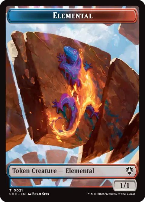 Elemental Token (UR 1/1) // Phyrexian Myr Token (UA 2/1)