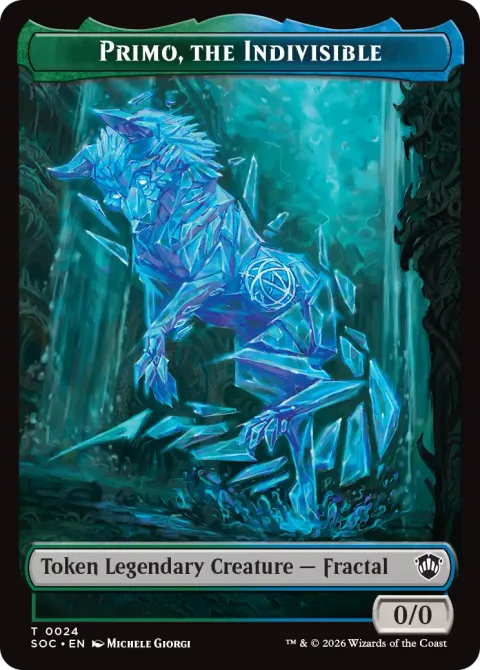 Primo, the Indivisible Token (GU 0/0) // Treasure Token