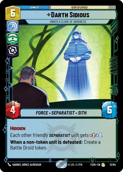 Darth Sidious, Under a Cloak of Darkness