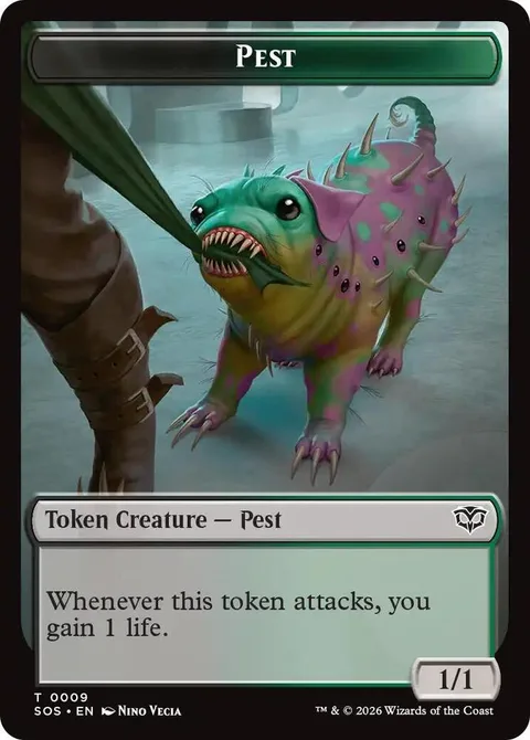 Fractal Token (GU 0/0) // Pest Token (BG 1/1 Attack)