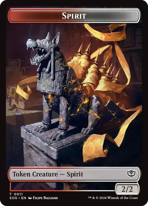Fractal Token (GU 0/0) // Spirit Token (RW 2/2)
