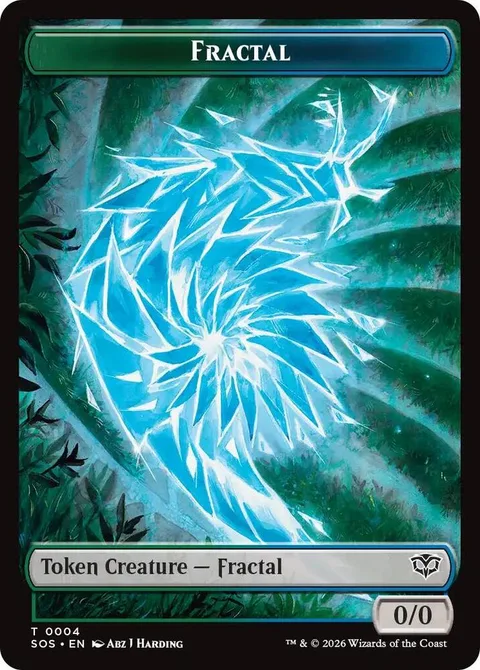 Fractal Token (GU 0/0) // Spirit Token (RW 2/2)