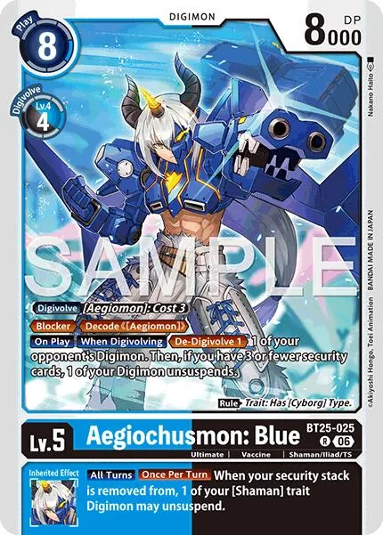 Aegiochusmon: Blue (BT25-025)