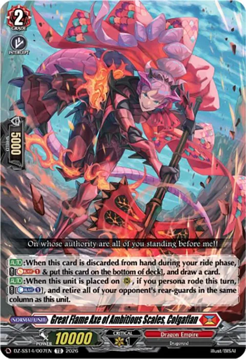 Great Flame Axe of Ambitious Scales, Colgaflan [D Format]
