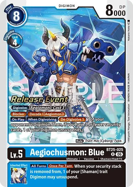 Aegiochusmon: Blue (BT25-025)