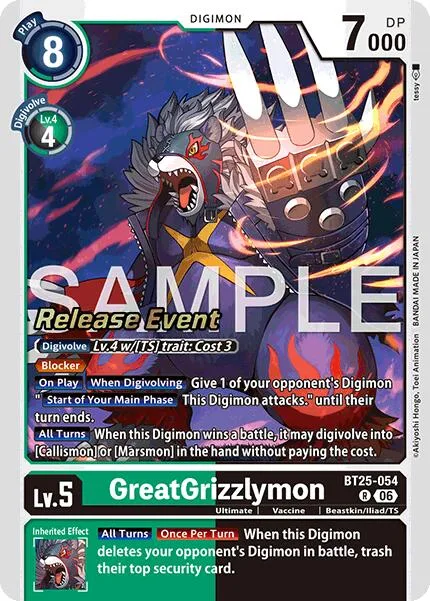 GreatGrizzlymon (BT25-054)