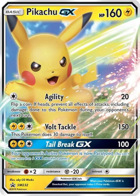 Pikachu GX [Agility | Volt Tackle | Tail Break GX]