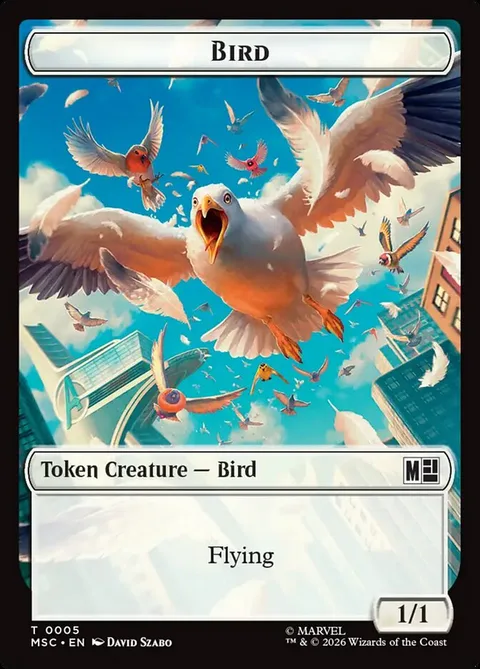 Bird Token (W 1/1) // Rhino Token (G 4/4)