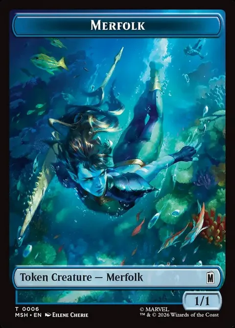 Merfolk Token (U 1/1) // Doombot Token (A 3/3)