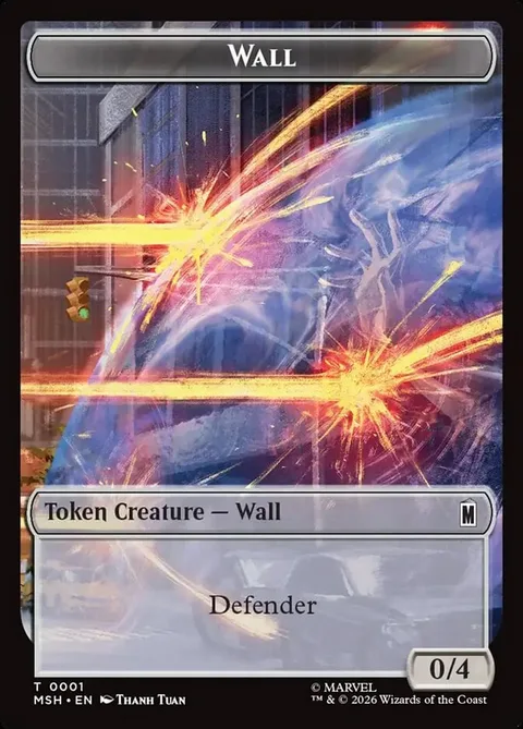 Wall Token (C 0/4) // Alien Token (R 1/1)