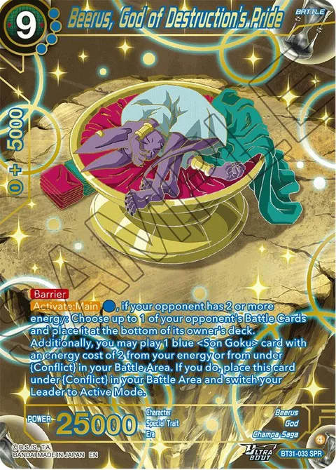 Beerus, God of Destruction's Pride