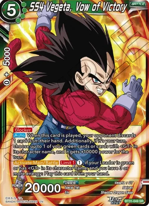 SS4 Vegeta, Vow of Victory