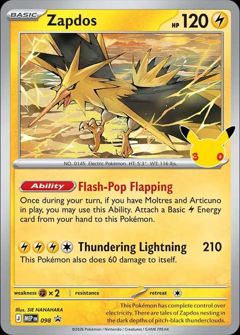 Zapdos [Flash-Pop Flapping | Thundering Lightning]
