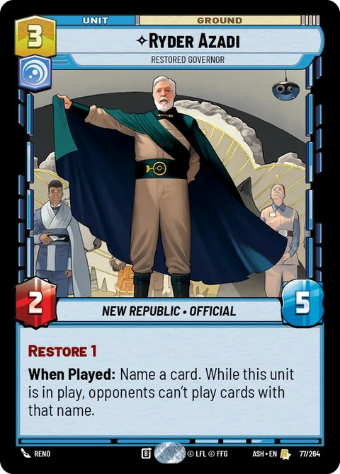 Ryder Azadi, Restored Governor