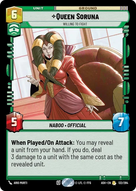 Queen Soruna, Willing to Fight