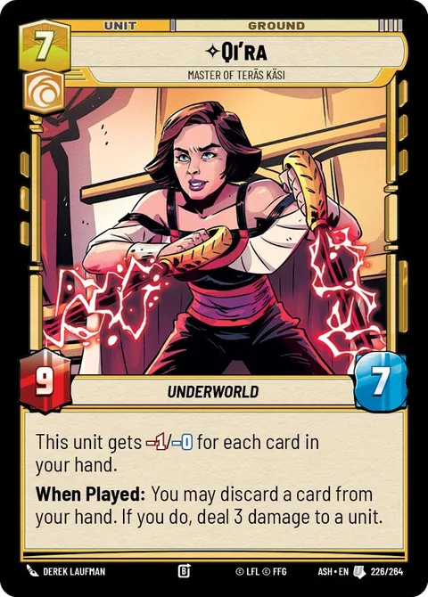 Qi'ra, Master of Teräs Käsi