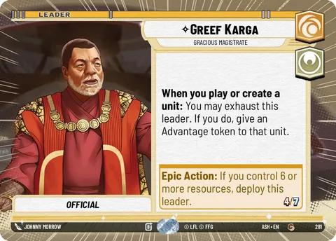 Greef Karga, Gracious Magistrate