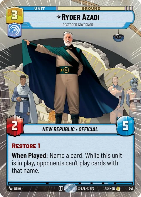 Ryder Azadi, Restored Governor