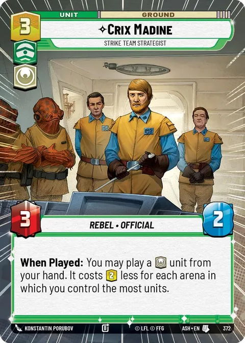 Crix Madine, Strike Team Strategist