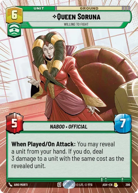 Queen Soruna, Willing to Fight