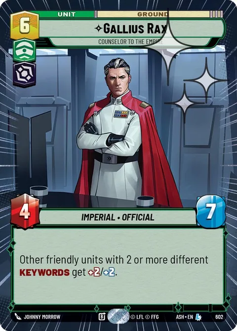 Gallius Rax, Counselor to the Empire