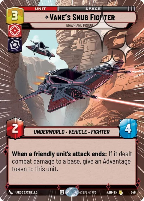 Vane's Snub Fighter, Brash and Proud