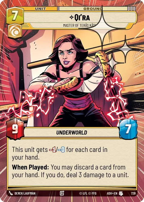 Qi'ra, Master of Teräs Käsi