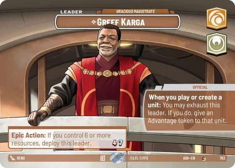 Greef Karga, Gracious Magistrate