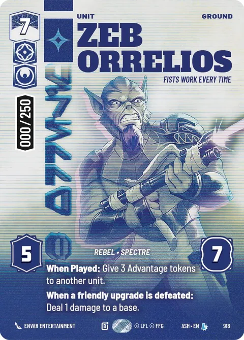 Zeb Orrelios, Fists Work Every Time