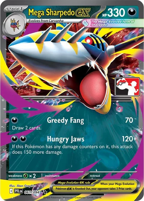Mega Sharpedo ex [Greedy Fang | Hungry Jaws]