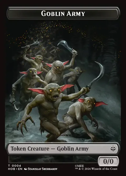 Goblin Army Token (B 0/0) // Human Soldier Token (W 1/1)