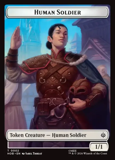 Human Soldier Token (W 1/1) // Treasure Token