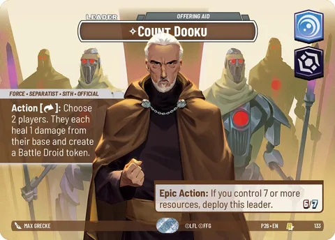 Count Dooku, Offering Aid