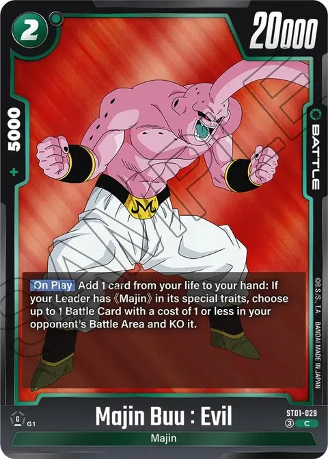Majin Buu : Evil (ST01-029) [Fusion World]