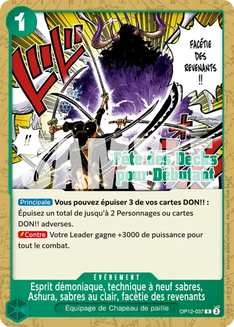 Demon Aura Nine Sword Style Asura Blades Drawn Dead Man's Game (OP12-037)