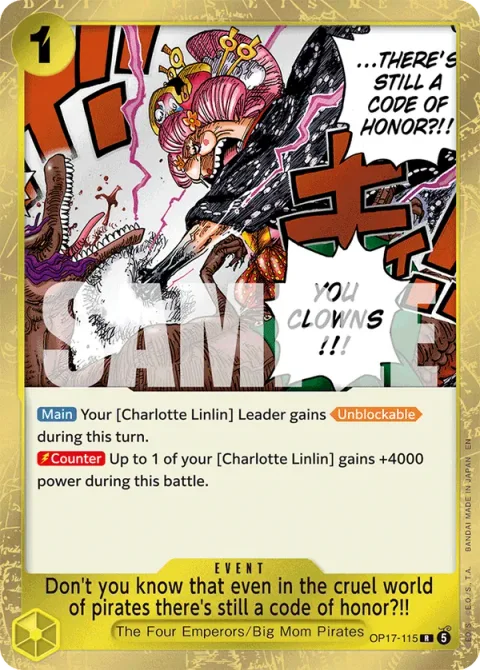 Don't you know that even in the cruel world of pirates there's still a code of honor?!! (OP17-115)