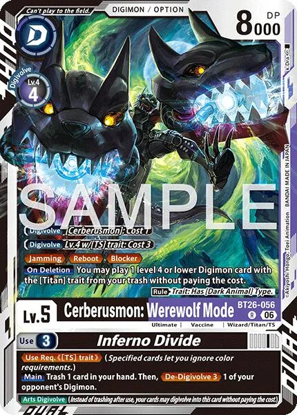 Cerberusmon: Werewolf Mode / Inferno Divide (BT26-056)