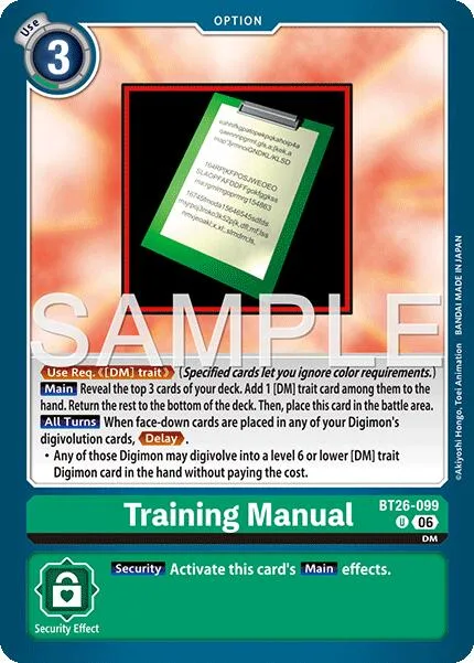 Training Manual (BT26-099)