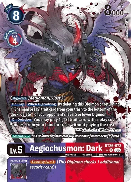 Aegiochusmon: Dark (BT26-073)