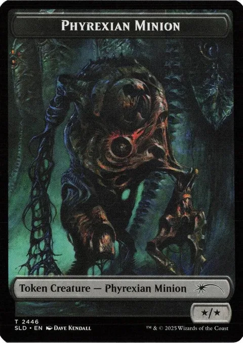 Phyrexian Minion Token (B */*) // Angel Token (W 4/4 Vigilance)