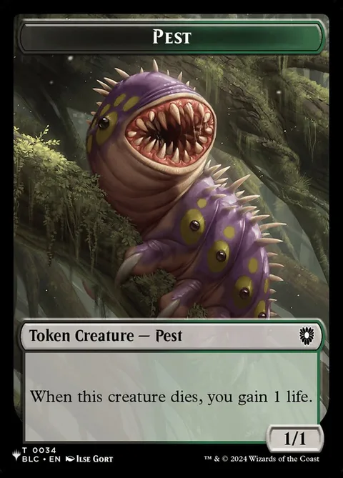 Pest Token (BG 1/1) // Angel Token (W 4/4)