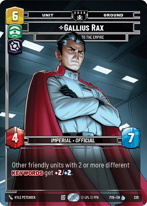 Gallius Rax, Counselor to the Empire