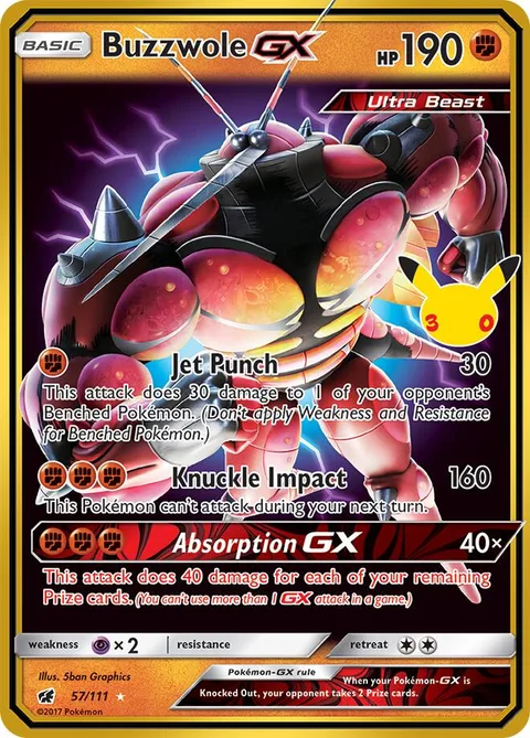 Buzzwole GX [Jet Punch | Knuckle Impact | Absorption GX]