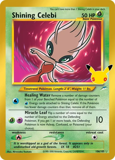 Shining Celebi [Healing Water | Miracle Leaf]