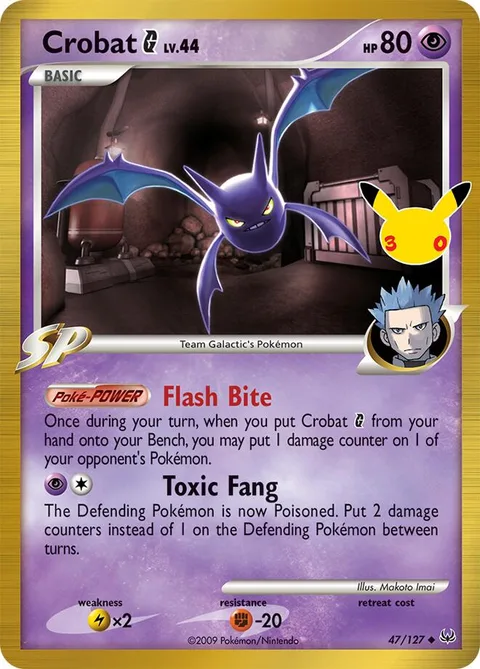 Crobat [G] Lv.44 [Flash Bite | Toxic Fang]