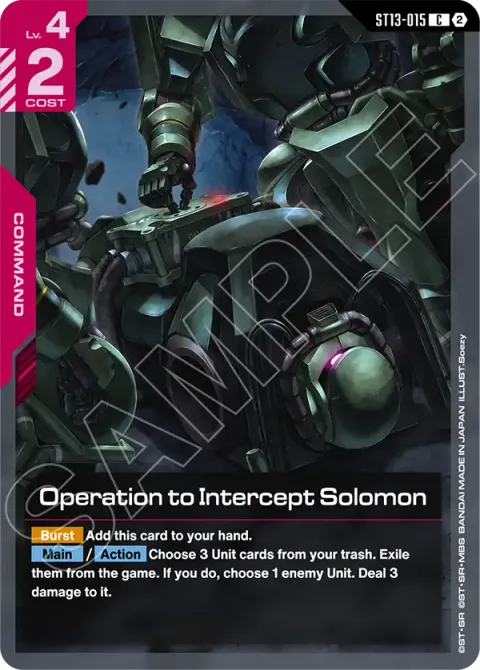 Operation to Intercept Solomon (ST13-015)