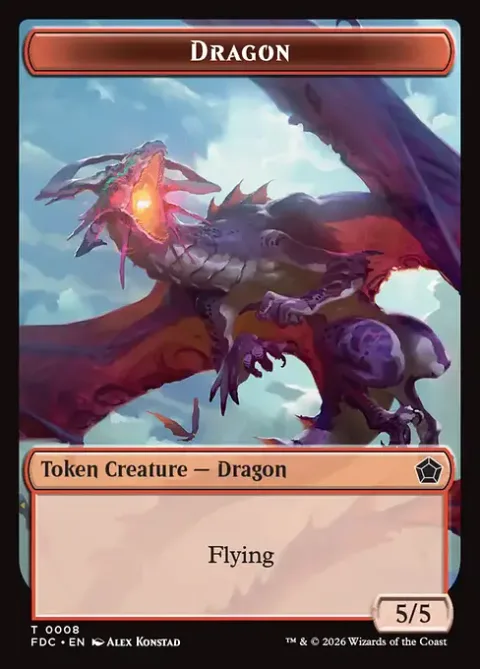 Dragon Token (R 5/5) // Treasure Token