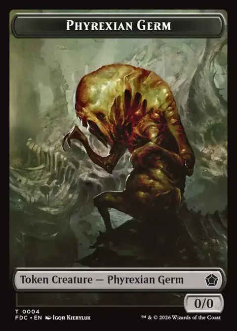 Phyrexian Beast Token (G 4/4) // Phyrexian Germ Token (B 0/0)