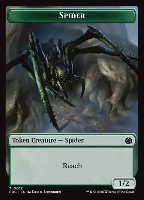 Phyrexian Beast Token (G 4/4) // Spider Token (G 1/2)