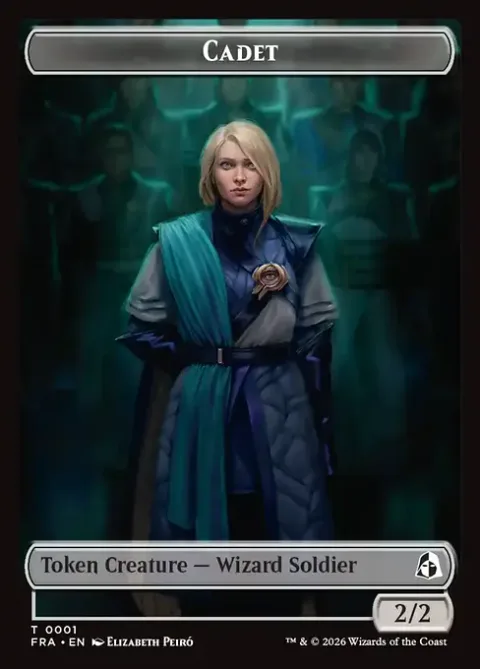 Cadet Token (C 2/2) // Beast Token (G 4/4 Trample)